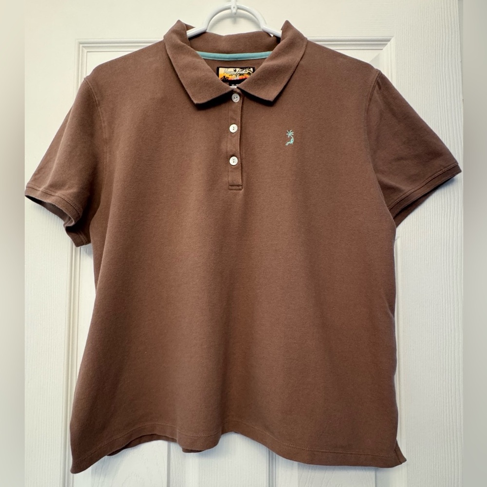 Cropped Pique Polo Shirt SZ XL
